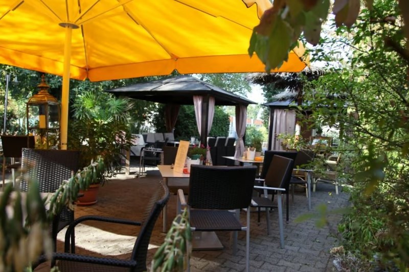 Der Biergarten des Naturfreunde Hauses Neu-Isenburg